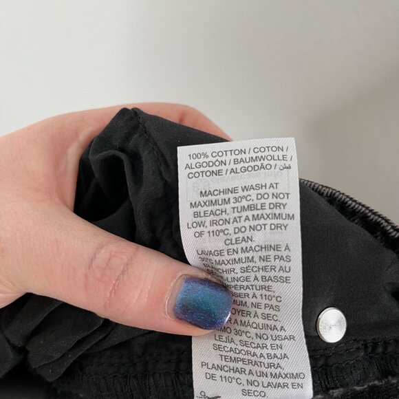 Edikted Black Bow Pocket Relaxed Cotton Denim Jeans size Large - Picture 10 of 12